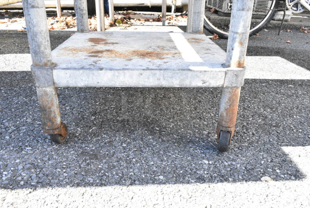 Stainless Steel Equipment Stand w/ Metal Under Shelf. (out back) - Image 2 of 2