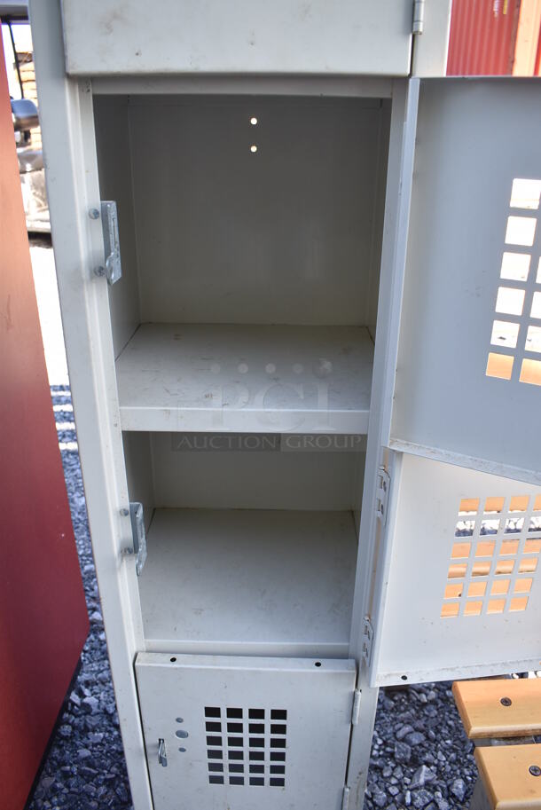 Win-holt Tan Metal 5 Cubby Locker. 12x12x67 - Image 4 of 4