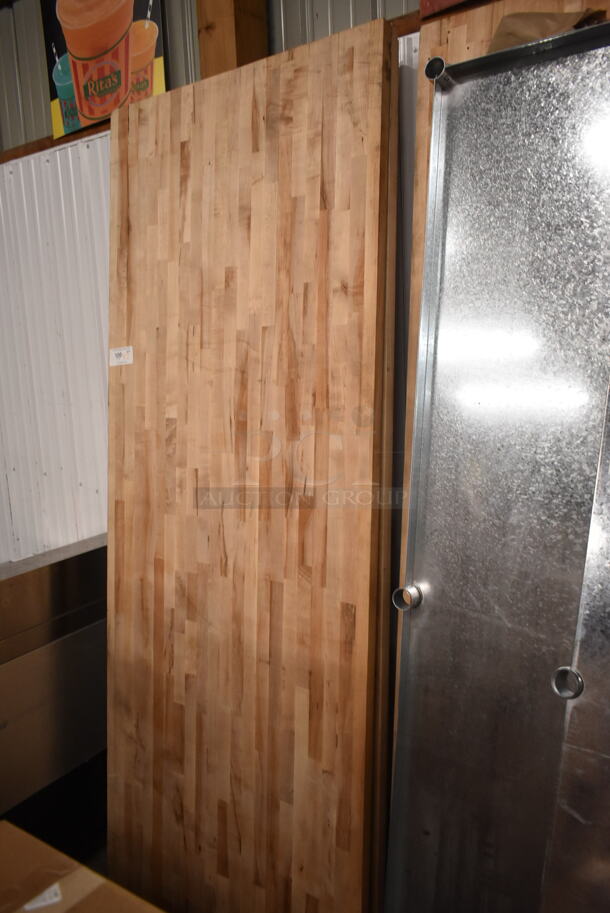 2 BRAND NEW SCRATCH AND DENT! Regency Wooden Butcher Block Tabletop. 2 Times Your Bid! - Image 1 of 4