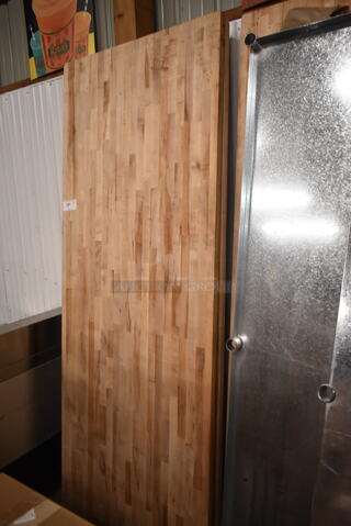 2 BRAND NEW SCRATCH AND DENT! Regency Wooden Butcher Block Tabletop. 2 Times Your Bid!