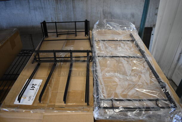 2 BRAND NEW IN BOX! Black Metal Chip Display Rack. 2 Times Your Bid!