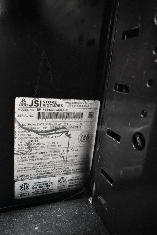 JSI Store Fixtures RF-RBS033-DA305-C Metal Commercial Reach In Open Merchandiser. 120 Volts, 1 Phase. Cannot Test Due To Plug Style - Image 6 of 6