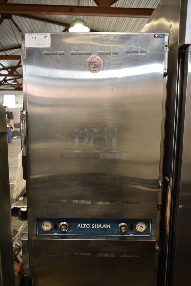 Alto Shaam 1000-UP/SR Halo Heat Stainless Steel Commercial 2 Half Size Door Holding Cabinet on Commercial Casters. 208-240 Volts, 1 Phase. - Image 2 of 7