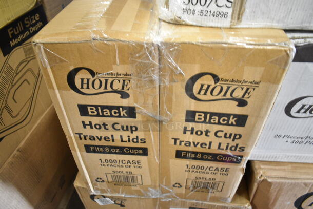 PALLET LOT of 20 BRAND NEW Boxes Including 130BKFSNSPH Visions Heavy Weight Black Wrapped Plastic Cutlery Pack with Napkin and Salt and Pepper Packets - 500/Case, 2 Box 347TCL9 Choice 9 oz. Clear Disposable Plastic Tumbler - 500/Case, 3 Box 50224336CL Lavex 12-16 Gallon 6 Micron 24" x 33" High Density Janitorial Can Liner / Trash Bag - 1000/Case, Blue Poly Dish Caddies, 245CPB10 PRINT Choice Kraft Corrugated Pizza Box, 2 Box 500L8B Choice 8 oz. Tall Black Hot Paper Cup Travel Lid - 1000/Case, 130WKFSNSPH Visions Individually Wrapped Heavy Weight White Plastic Cutlery Pack with Napkin and Salt and Pepper Packets - 500/Case, 50016W Choice 16 oz. White Poly Paper Hot Cup - 1000/Case, 50010W Choice 10 oz. White Poly Paper Hot Cup - 1000/Case, 395TO881 EcoChoice 8" x 8" x 3" Compostable Sugarcane / Bagasse 1 Compartment Take-Out Box - 200/Case, Eco-Products EP-ST772 7 3/4" Jumbo Green Renewable and Compostable Wrapped Straw - 9600/Case. 20 Times Your Bid! - Image 10 of 12