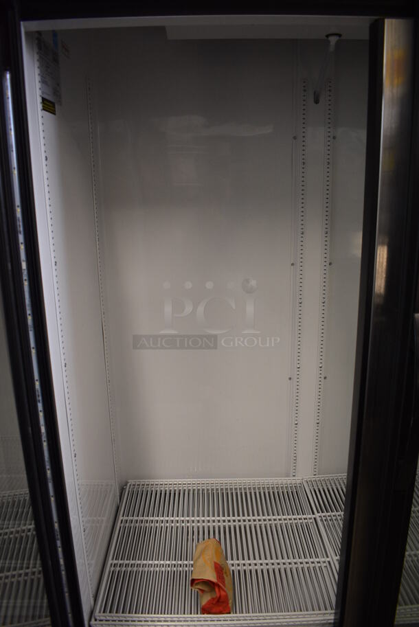 2017 True GDM-49-HC-TSL01 ENERGY STAR Metal Commercial 2 Door Reach In Cooler Merchandiser w/ Poly Coated Racks. 115 Volts, 1 Phase. 54x30x78. Tested and Working! - Image 4 of 5