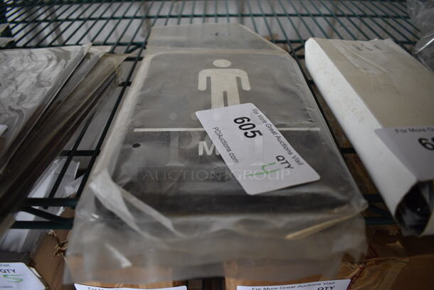4 BRAND NEW! Men Signs. 6.25x9. 4 Times Your Bid! - Image 2 of 2