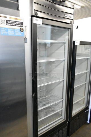 2019 Habco SE18 Metal Commercial Single Door Reach In Cooler Merchandiser w/ Poly Coated Racks. 115 Volts, 1 Phase. Tested and Working!