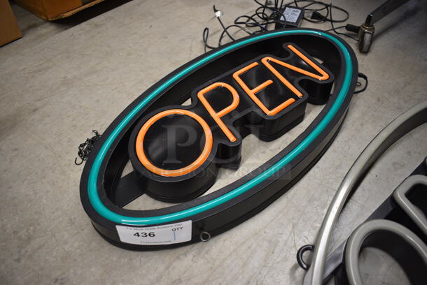 Open Light Up Sign. 27x2x13. Tested and Working! - Image 2 of 5