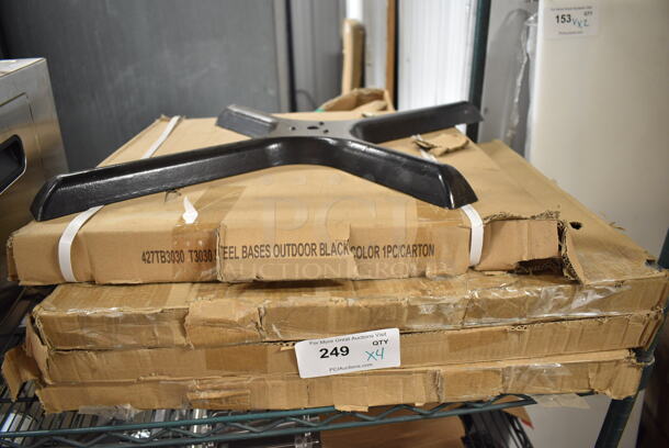 4 BRAND NEW IN BOX! 1 Lancaster Table & Seating 427T3030  Excalibur 30" x 30" Cross Outdoor Table Base Plate and 3 Steelton 522HF2520 20"(H) x 25"(W) x 2"(T) Stainless Steel Hood Filter. 4 Times Your Bid! - Image 2 of 4