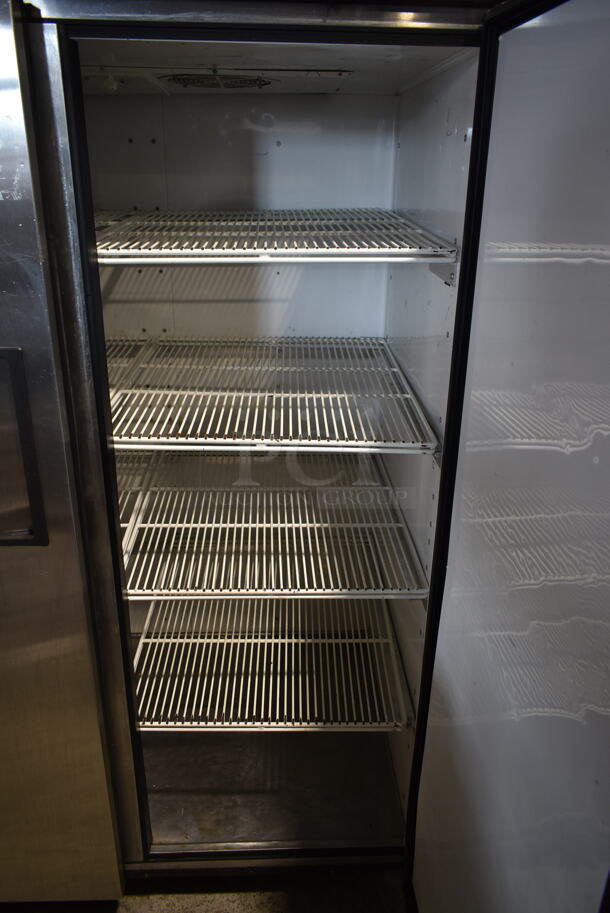 2011 True TG2R-2S Stainless Steel Commercial 2 Door Reach In Cooler w/ Poly Coated Racks on Commercial Casters. 115 Volts, 1 Phase. Tested and Working! - Image 8 of 8