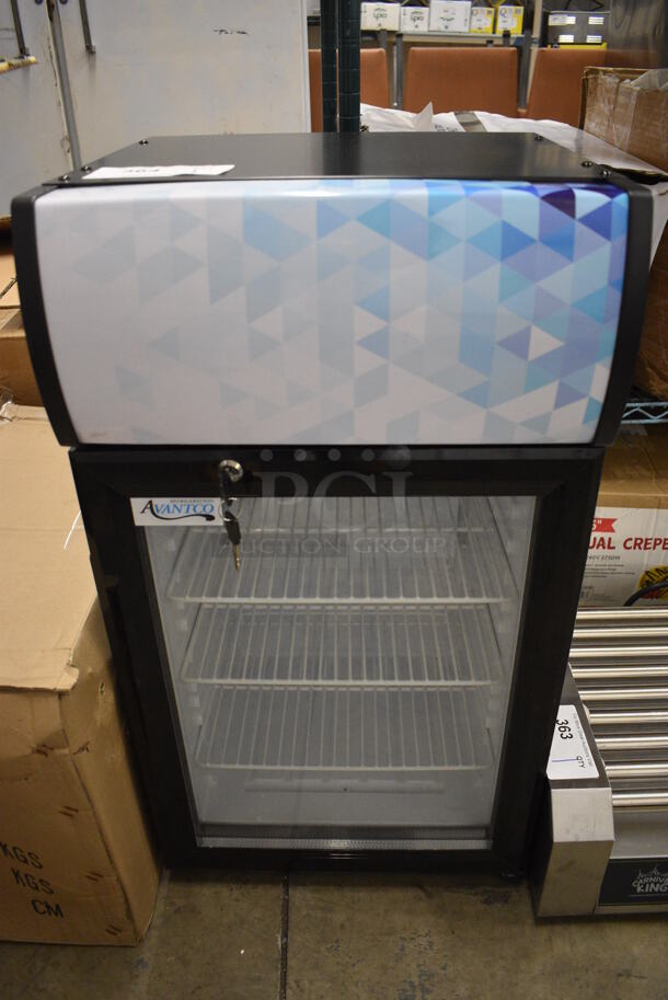 Avantco 360SC40 Metal Commercial Mini Cooler Merchandiser. 110-120 Volts, 1 Phase. 16x15.5x29. Tested and Working!