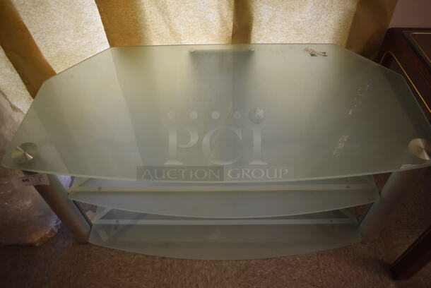 Glass 3 Tier TV Stand.  - Image 4 of 5