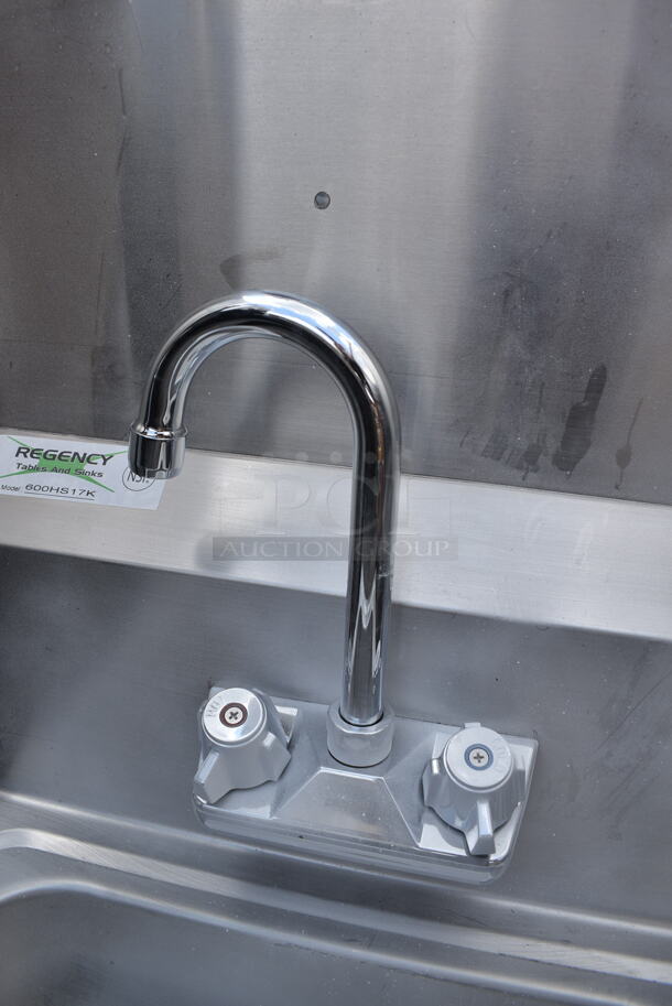 BRAND NEW SCRATCH AND DENT! Regency 600HS17K 17" x 15" Wall Mounted Hands-Free Hand Sink.  - Image 5 of 7