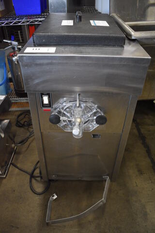 SaniServ Model A4041N Stainless Steel Commercial Countertop Air Cooled Single Flavor Soft Serve Ice Cream Machine. 208-230 Volts, 1 Phase. 17x30x37