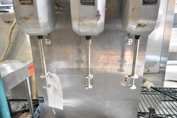 Waring DMC201DCA Metal Commercial Countertop 3 Head Drink Mixer. 120 Volts, 1 Phase. Tested and Working! - Image 3 of 4