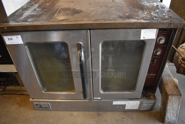 Southbend Silver Star Stainless Steel Commercial Natural Gas Powered Full Size Convection Oven w/ View Through Doors, Metal Oven Racks and Thermostatic Controls. 38.5x39x29