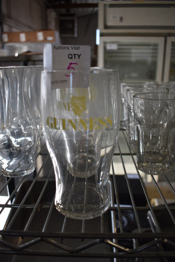 5 Guinness Beverage Glasses. 3x3x6.5. 5 Times Your Bid!
