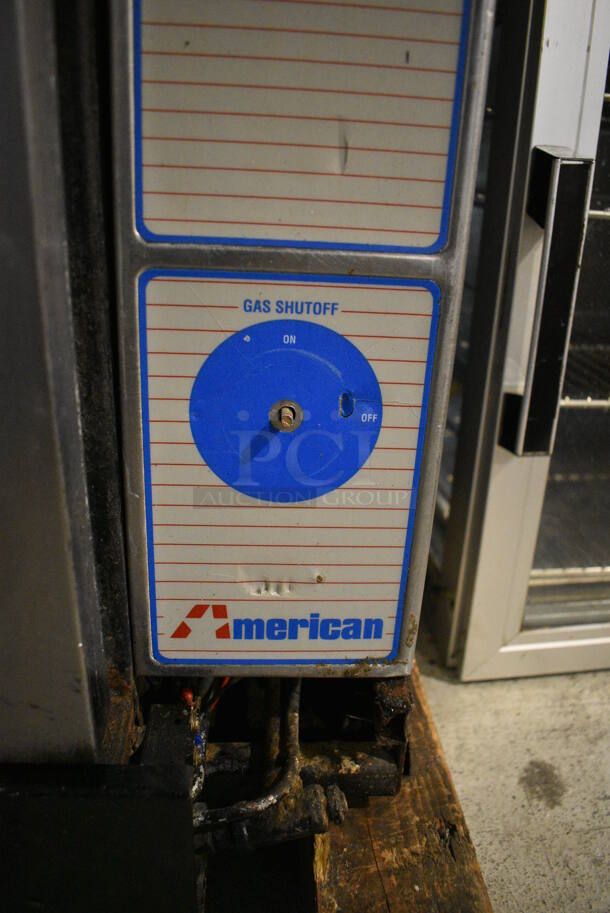 2 American Stainless Steel Commercial Propane Gas Powered Full Size Convection Oven w/ View Through Doors, Metal Oven Racks and Thermostatic Controls. 38x38x63. 2 Times Your Bid! - Image 6 of 9