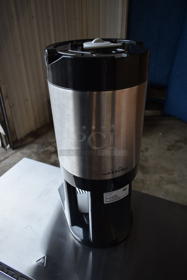 BRAND NEW SCRATCH AND DENT! Fetco L4D-15 Luxus 1.5 Gallon Stainless Steel Coffee Server with Stand - Image 11 of 12