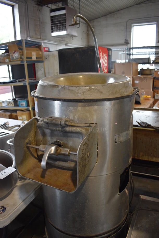 Hobart Metal Commercial Floor Style Potato Peeler. 115 Volts, 1 Phase. 24x30x68. Tested and Working! - Image 2 of 10