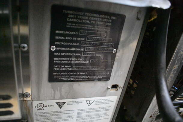 2015 Turbochef Model NGO Metal Commercial Countertop Rapid Cook Oven. 208/240 Volts, 1 Phase. 16x28x21 - Image 5 of 5