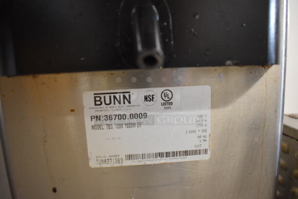 2013 Bunn TB3 Stainless Steel Commercial Countertop Iced Tea Machine. 120 Volts, 1 Phase. 11x21x34.5 - Image 4 of 4