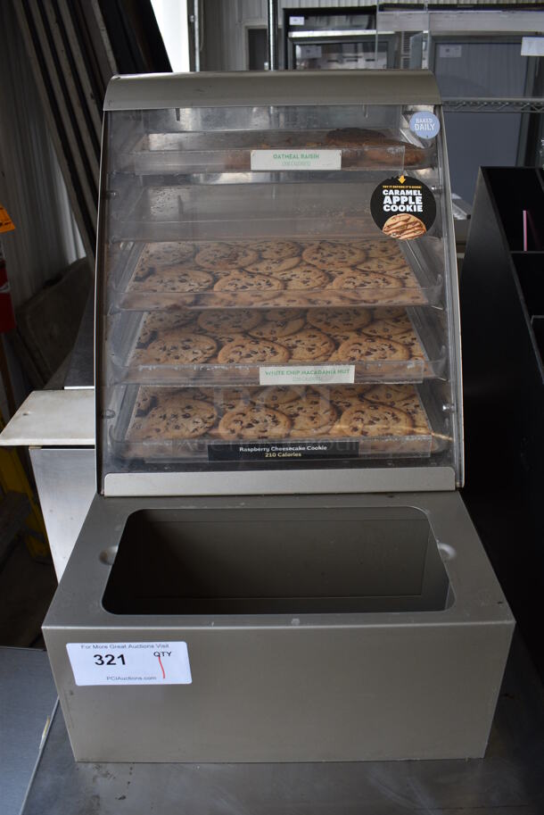 Nemco Brown Metal Countertop Cookie Merchandiser Display Case. 15.5x22x23.5