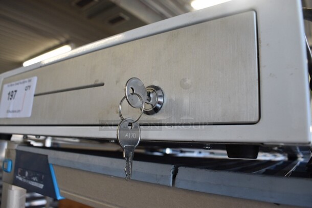 Metal Cash Drawer w/ Keys. 16.5x16.5x4. - Image 3 of 3
