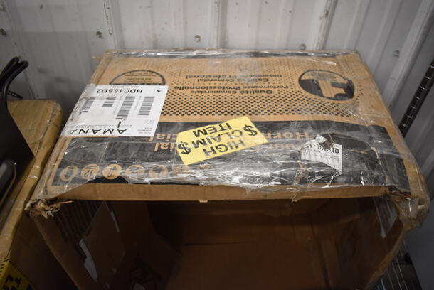 BRAND NEW IN BOX! 2022 Amana HDC18SD2 Stainless Steel Commercial Countertop Heavy Duty Microwave Oven with Solid Door. 208/240 Volts, 1 Phase. 17x21x14. Tested and Working! - Image 7 of 8