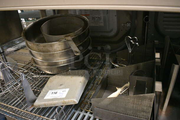 ALL ONE MONEY! Lot of Various Metal Items Including Bins and Sauce Pan. - Image 5 of 5