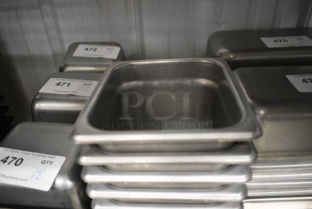 11 Stainless Steel 1/6 Size Drop In Bins. 1/6x6. 11 Times Your Bid! - Image 3 of 3