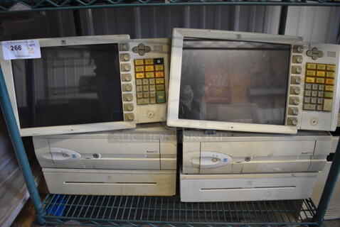 2 NCR 15" POS Monitor on Computer Tower and Cash Drawer. 2 Times Your Bid!