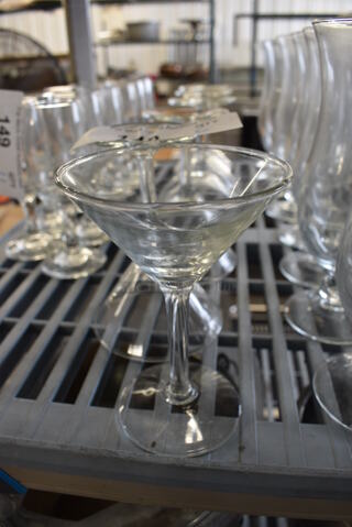 6 Martini Glasses. 4x4x5.75. 6 Times Your Bid!