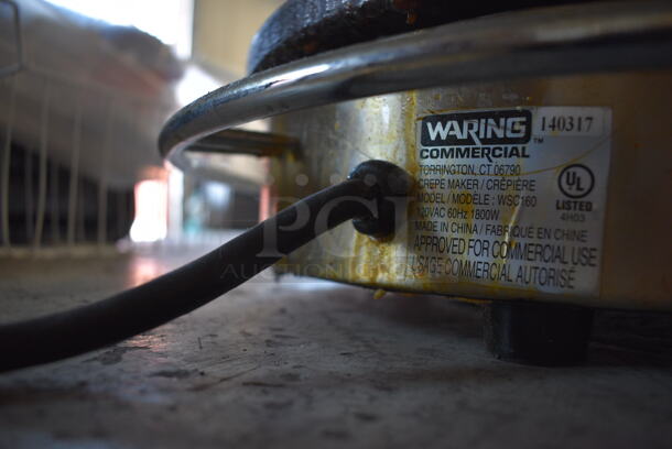 Waring WSC160 Stainless Steel Commercial Countertop Crepe Maker. 120 Volts, 1 Phase. 19x18x5 - Image 7 of 8