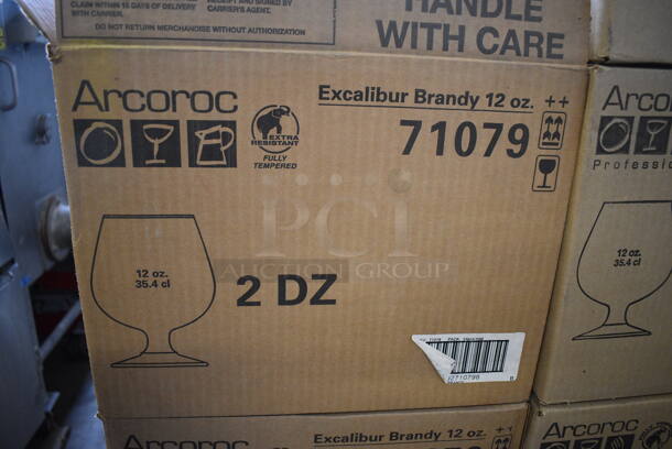24 BRAND NEW IN BOX! Arcoroc Excalibur Brandy Glasses. 3.5x3.5x5. 24 Times Your Bid! - Image 3 of 3