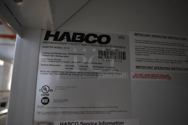 2019 Habco SE18 Metal Commercial Single Door Reach In Cooler Merchandiser w/ Poly Coated Racks. 115 Volts, 1 Phase. Tested and Working! - Image 4 of 6