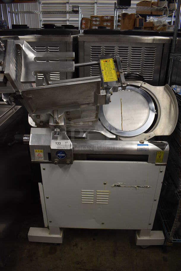 2015 Fujee Metal Commercial Floor Style Meat Slicer on Commercial Casters. 220 Volts. 42x32x59 - Image 6 of 9