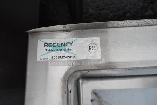 BRAND NEW SCRATCH AND DENT! Regency 600SM242412 16-Gauge Stainless Steel One Compartment Floor Mop Sink - 24" x 24" x 12" Bowl - Image 8 of 8