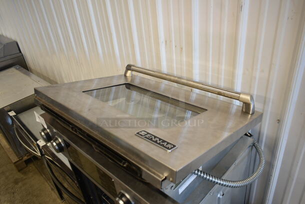 JennAir Maytag JJW9830DDP Stainless Steel Commercial Electric Powered Double Stack Oven. Door Needs To Be Attached. 120/208-240 Volts.  - Image 7 of 7