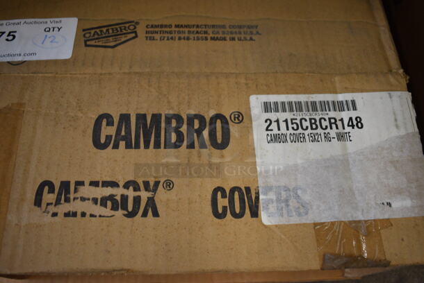 ALL ONE MONEY! Lot of 12 BRAND NEW IN BOX! Cambro Poly Bus Bin Lids. 15x21x1 - Image 3 of 3