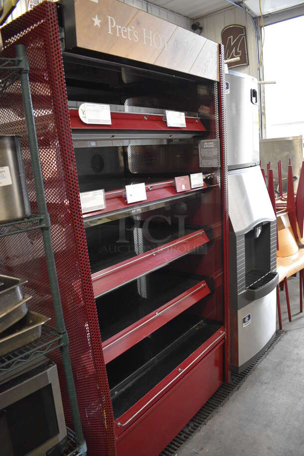 Red Metal Commercial Grab N Go Open Merchandiser on Commercial Casters. 208-240 Volts. 40x35x79 - Image 3 of 8