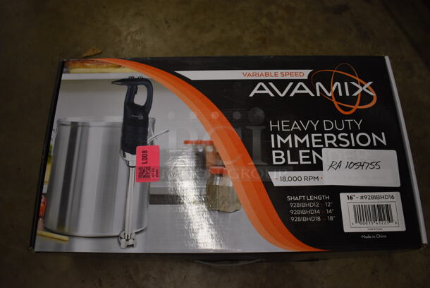 BRAND NEW SCRATCH AND DENT! AvaMix 928IBHD16 Stainless Steel Commercial 16" Shaft Immersion Blender. 120 Volts, 1 Phase. Tested and Working! - Image 8 of 8
