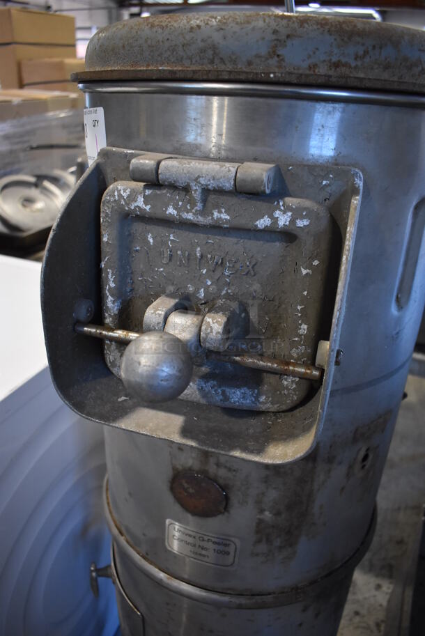 Univex G Stainless Steel Commercial Electric Powered Potato Peeler. Missing Leg. 16x21x55. Tested and Working! - Image 4 of 7