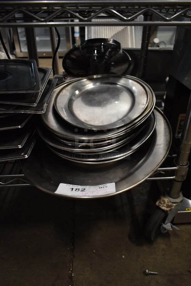 ALL ONE MONEY! Lot of 12 Metal Oval Serving Trays - Image 1 of 3