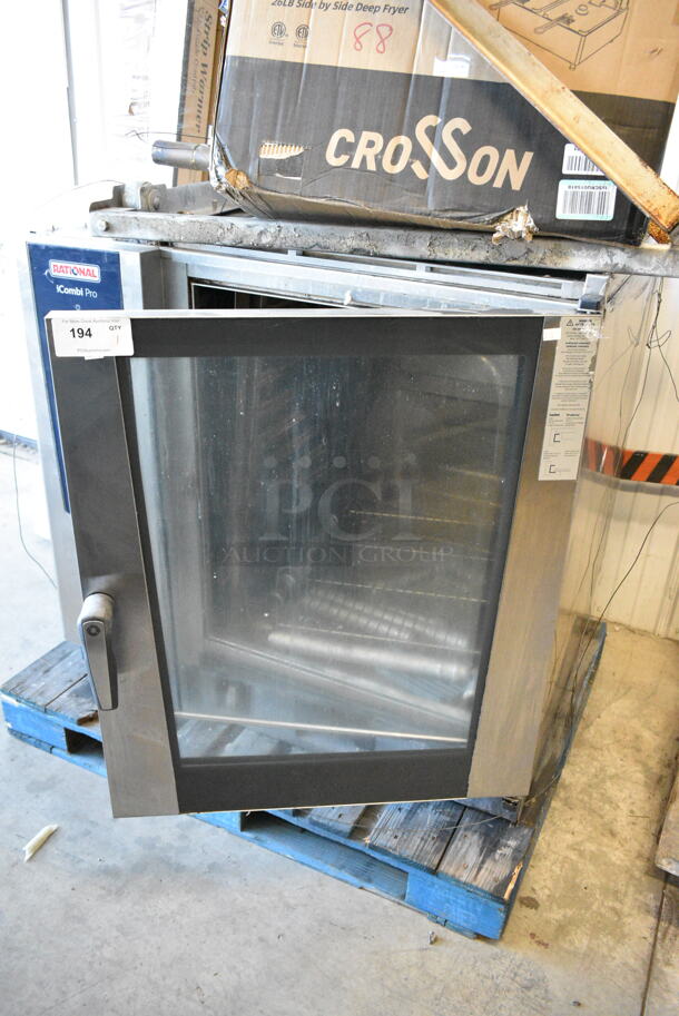 Rational LM100EE.AXXXX iCombi Pro Stainless Steel Commercial Countertop Electric Powered Combi Convection Oven. 440/480 Volts.  - Image 1 of 8
