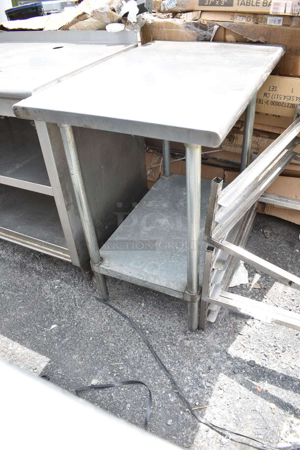 Stainless Steel Table w/ Metal Under Shelf.  - Image 1 of 3