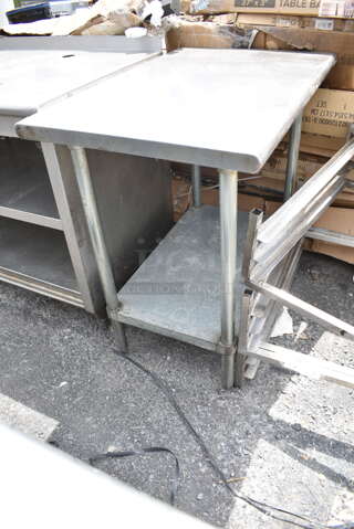 Stainless Steel Table w/ Metal Under Shelf. 