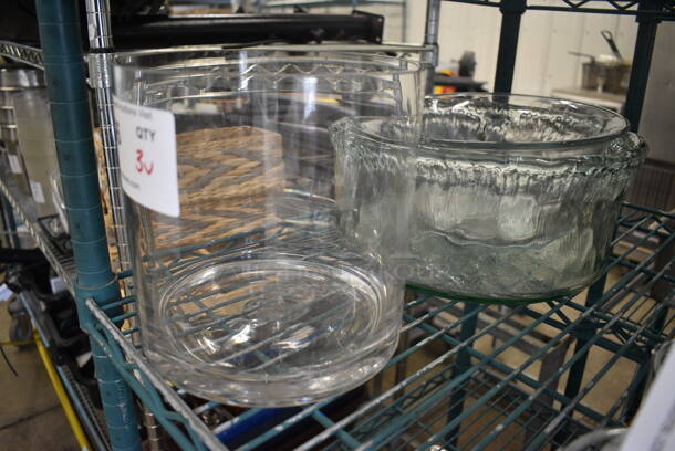 3 Various Glass Bowls. Includes 7x7x7. 3 Times Your Bid! - Image 3 of 3