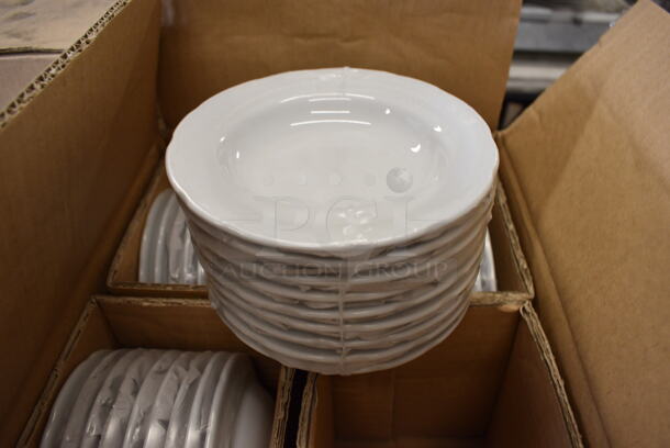 36 BRAND NEW IN BOX! Tuxton CHD-052 White Ceramic Fruit Dish Bowls. 5.25x5.25x1.5. 36 Times Your Bid!