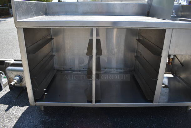 Stainless Steel Commercial Table w/ Sink Basin, Faucet, Handles, Splash Guard and Under Shelf. 66x30x53 - Image 6 of 7